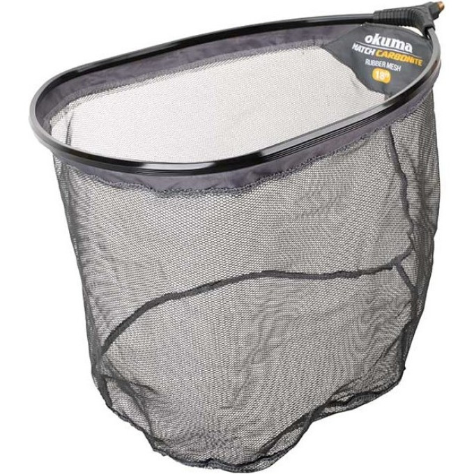 Подсачек OKUMA Match Carbonite Net, каучуковая сетка 3 мм, 18'' 54182